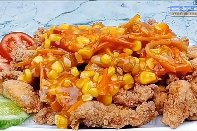 Siap untuk disajikan ayam crispy saus asam manis (Tangkap Layar YouTube Resep Dapur Mantul)