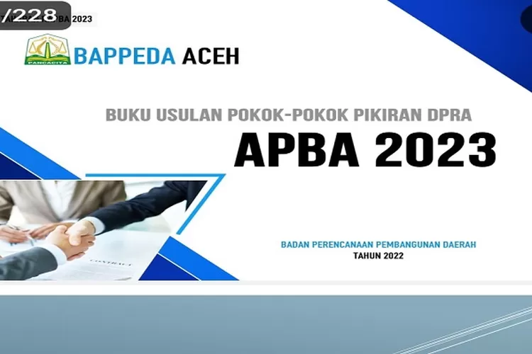 Buku usulan pokok-pokok pikiran DPRA (Realitasonline.id/sd)