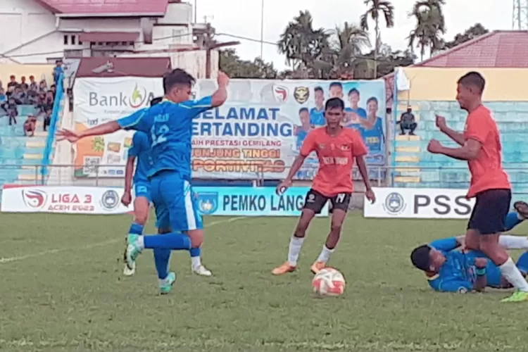 PSBL Langsa berhasil mencukur habis, kesebelasan Benteng Gatra Aceh Timur, skor 6-1,  (Realitasonline.id/YO)