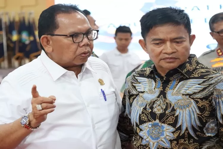 Ketua DPRD Sumut Baskami Ginting saat bersama Pj Gubernur Sumut Hassanudin (Realitasonline.id/mis)