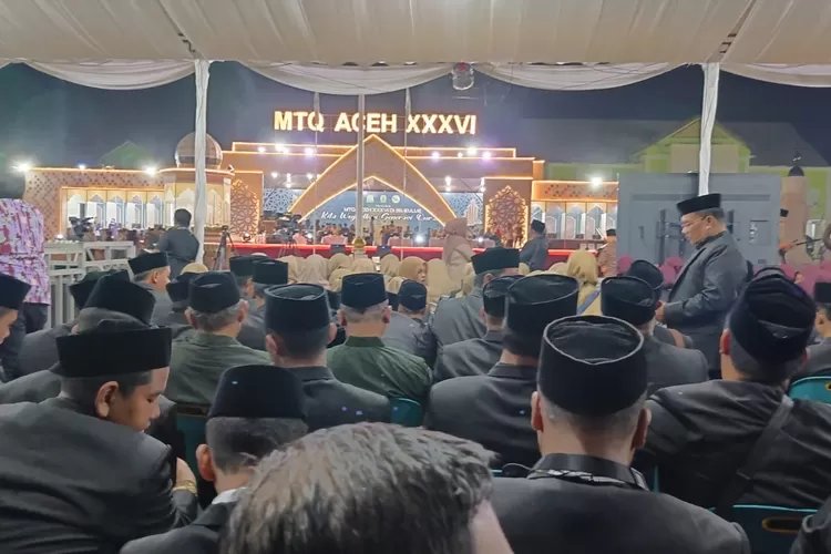  Peserta di arena MTQ Tingkat Provinsi Aceh di Sinabang Kabupaten Simeulue berakhir Sabtu malam 02/12/2023.   (Realitasonline.id/YO)