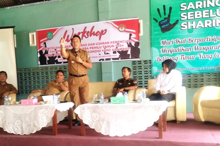 Kesbangpol Belitung Timur menggelar acara workshop di Restoran Kafe Fega   (Realitasonline.id(HY))
