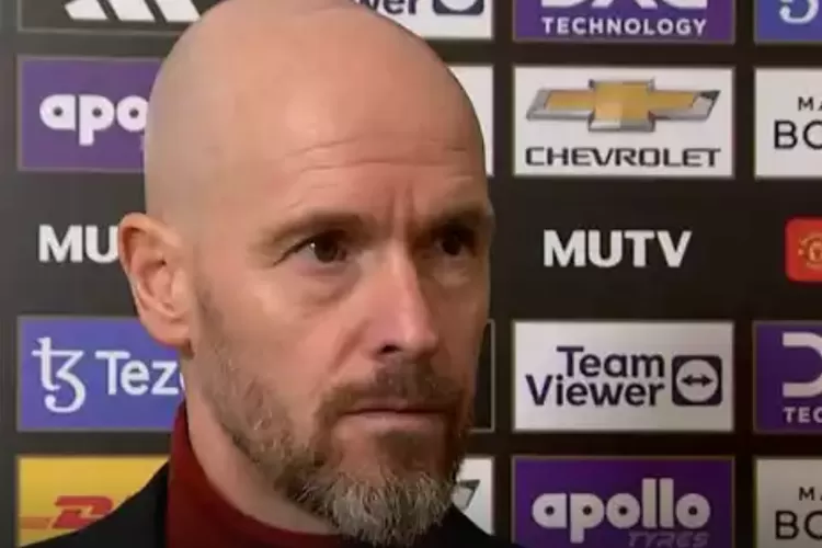Pelatih Manchester United, Erik ten Haag saat beri keterangan.  (MU Official )