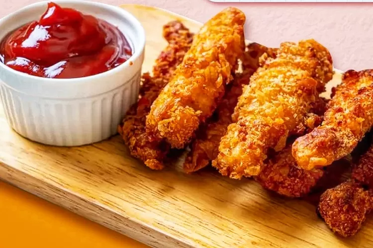 Tampilan Chicken Strip, renyah. (Instagram/kokikutv.)