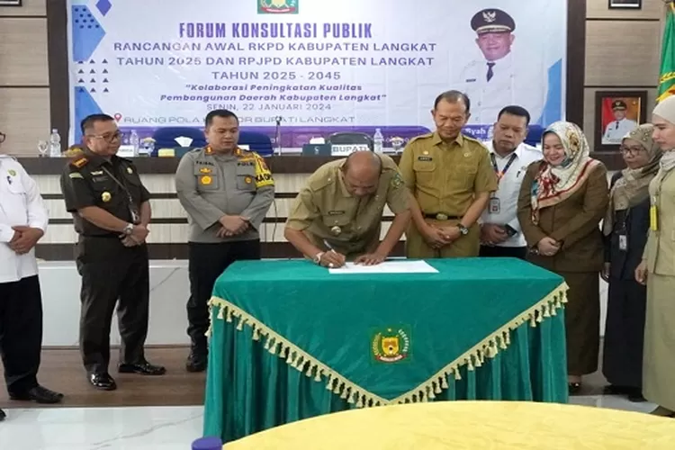 Plt Bupati LangkatSyah Afandin tandatangani RKPD dan RPJMD Kabupaten Langkat Tahun 2025-2045 (Realitasonline.id/AA)