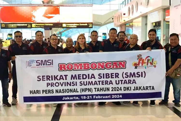 Pengurus SMSI Sumut hadiri HPN berangkat dari Bandara Kualanamu ke Bandara Soekarno Hatta