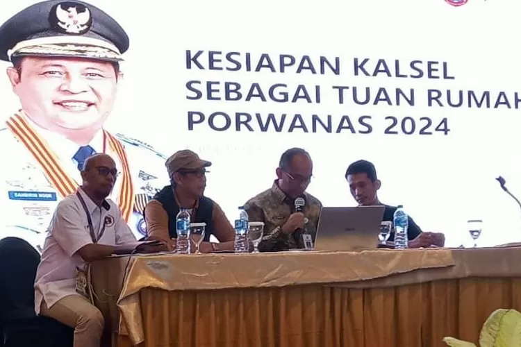 Pemprov Kalsel bersama PWI Kalsel memaparkan persiapan pelaksanaan Porwanas XIV 2024.