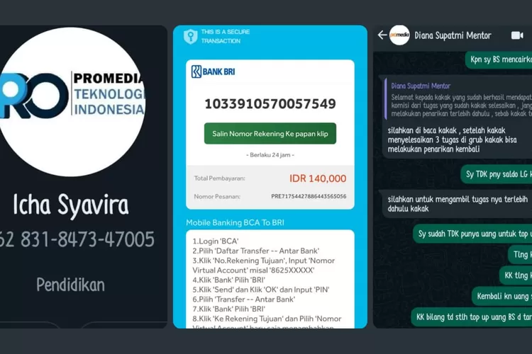 Penipuan mengatasnamakan Promedia Teknologi Indonesia