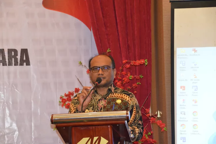 Pj. Wali Kota Padangsidimpuan Dr. H. Letnan Dalimunthe menghadiri Rapat Pleno Terbuka Rekapitulasi Hasil Perhitungan Perolehan Pemilu 2024 tingkat Kota Padangsidimpuan&nbsp;  (Realitasonline.id/Riswandy)