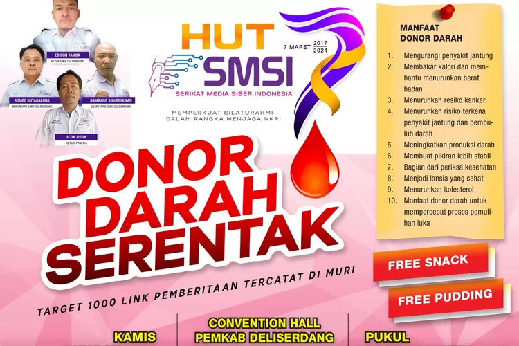 Sambut HUT ke-7, SMSI Deli Serdang akan Gelar Baksos