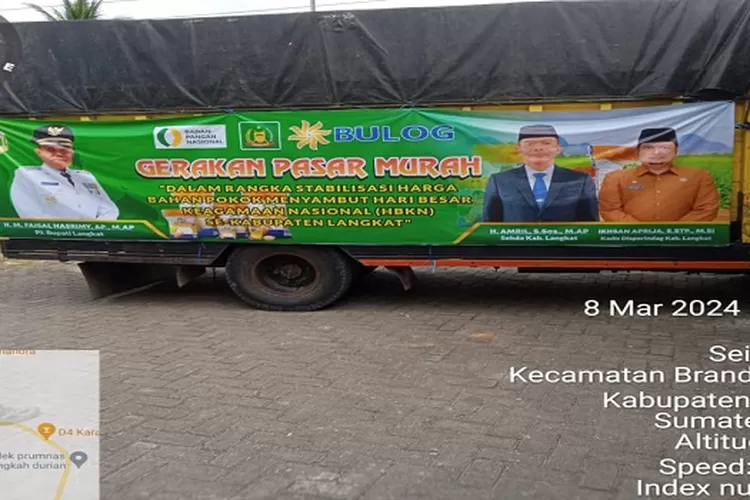 Kendaraan truk pengangkut bahan sembako yang akan ditebar melalui pasar murah menjelang Ramadhan 1445 H (Realitasonline.id/Dok)