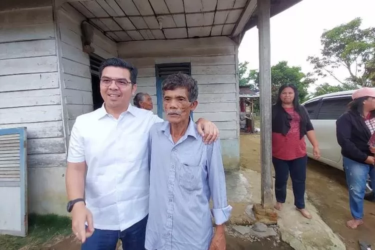 Sorbatua Siallagan tiba di rumahnya Dolok Parmonangan Kabupaten Simalungun, Rabu (17/4/2024)