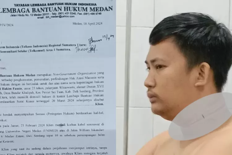 Dinilai tak Bertanggung Jawab, LBH Medan Layangkan Somasi ke PT Telekomunasi Indonesia dan Telkomsel atas Kasus Korban Kabel Menjuntai