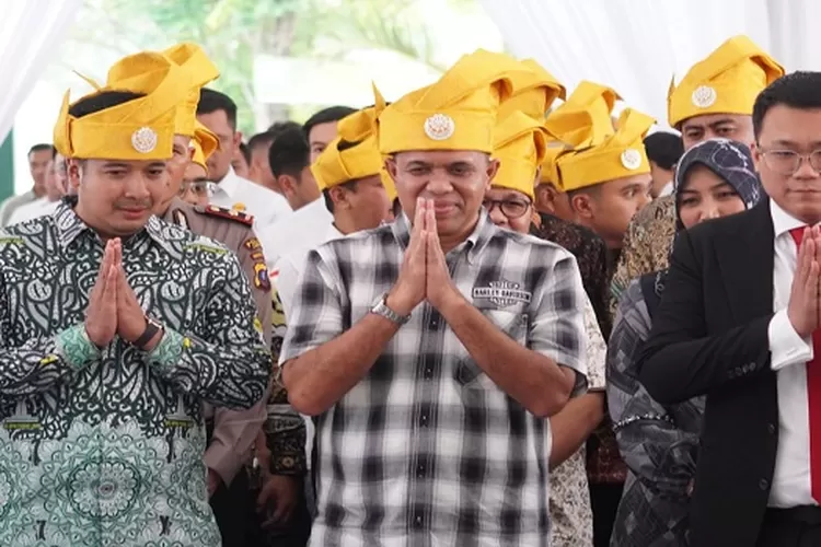 Pj Bupati Langkat HM Faisal Hasrimy hadir dan membuka kegiatan Rapat Kerja Cabang ke V BPC HIPMI Langkat (Realitasonline.id/AA)
