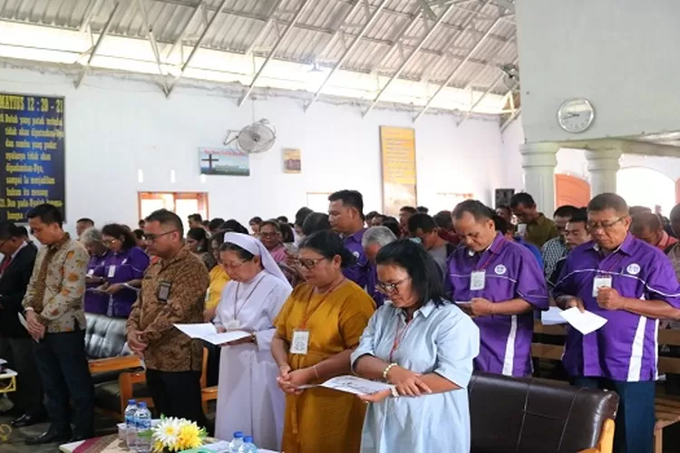 Petugas Lapas kelas II Pematangasiantar dan Warga Binaaan Pemasyarakatan merayakan Hari Paskah ( Realitasonline/Sya'ban Sinaga)