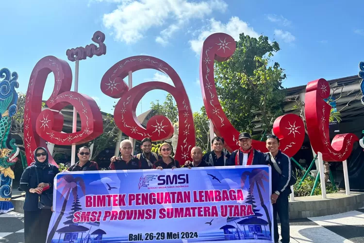 Pengurus Serikat Media Siber Indonesia Sumatera Utara (SMSI Sumut) menghadiri Bimbingan Teknis (Bimtek) Penguatan Kelembagaan di Bali