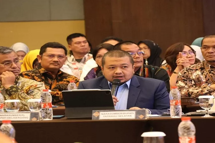 Bupati Tapsel Dolly Pasaribu saat jadi narasumber dalam rangka advokasi intervensi serentak dalam percepatan penurunan stunting kabupaten/kota se Provinsi Sumatera Utara  (Realitasonline.id/Dok)