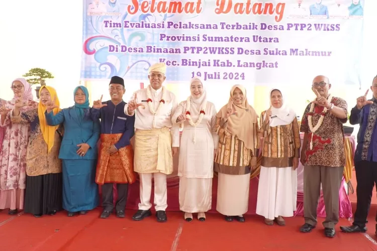 Tim Evaluasi PTP2WKSS Provinsi Sumatera Utara, yang dipimpin oleh Joni Siagian mengunjungi Desa Suka Makmur di Kabupaten Langkat (Realitasonline.id/AA)