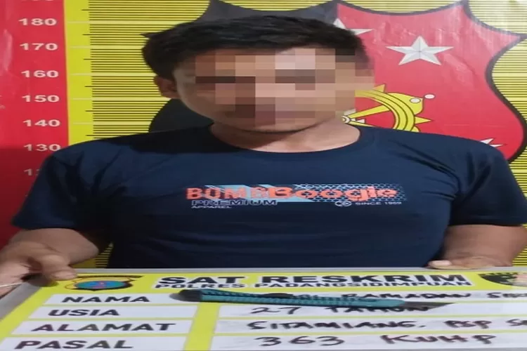 Salah satu pelaku Curanmor yang diamankan Team Opsnal Sat Reskrim Polres Padangsidimpuan  (Realitasonline.id/Dok)
