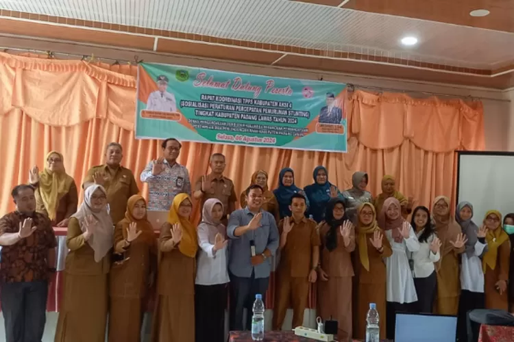 Pemkab Palas melalui Dinas Pengendalian Penduduk, Keluarga Berencana, Pemberdayaan Perempuan dan Perlindungan Anak menggelar evaluasi dan sosialisasi Perbup tentang percepatan penurunan stunting, Selasa (6/8/2024).