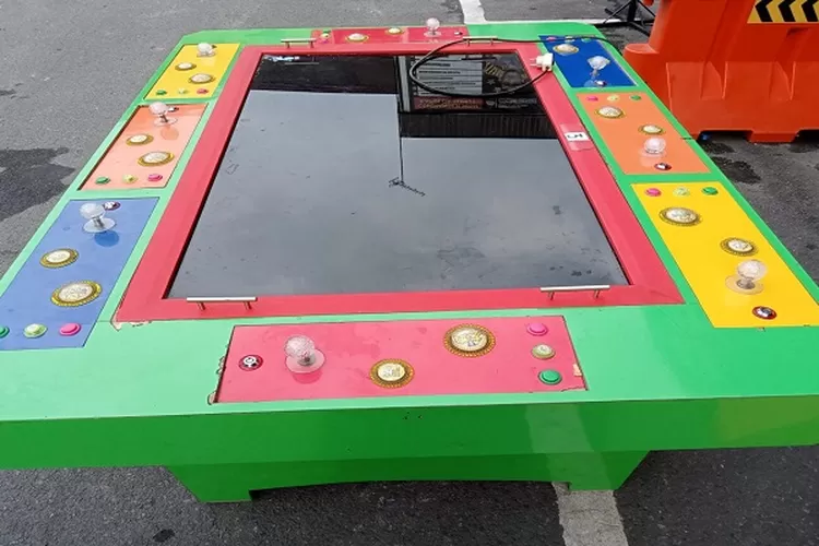 Meja tembak ikan marak di desa paluh manan kec.hamparan perak  (Realitasonline.id/Dok)