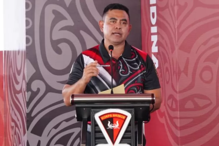 Kapolda Sumatera Utara Irjen Pol Whisnu Hermawan Februanto memberi sambutan pada pembukaan North Sumatera Shooting Championship Kapolda CUP 2024 di Lapangan Tembak Gineung Pratidina, Mako Satuan Brimob Polda Sumut, Sabtu (31/8/2024).