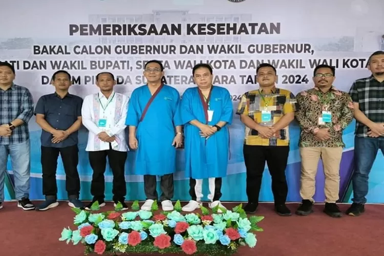 Bapaslon Bupati dan Wakil Bupati Tapsel GIP dan JSR, usai mengikuti jadwal tes kesehatan di RSU H Adam Malik Medan, Minggu (1/9/2024)  (Realitasonline.id/Dok)