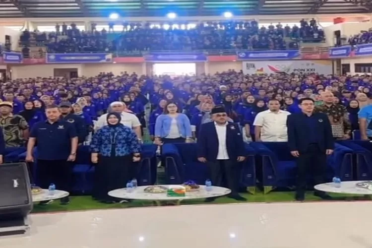 Syah Afandin hadir pada acara Silaturrahmi Akbar BAPERA (Barisan Pendukung Ricky Anthony) yang digelar di GOR Serbaguna Manunggal Langkat Berseri (Realitasonline.id/koto)