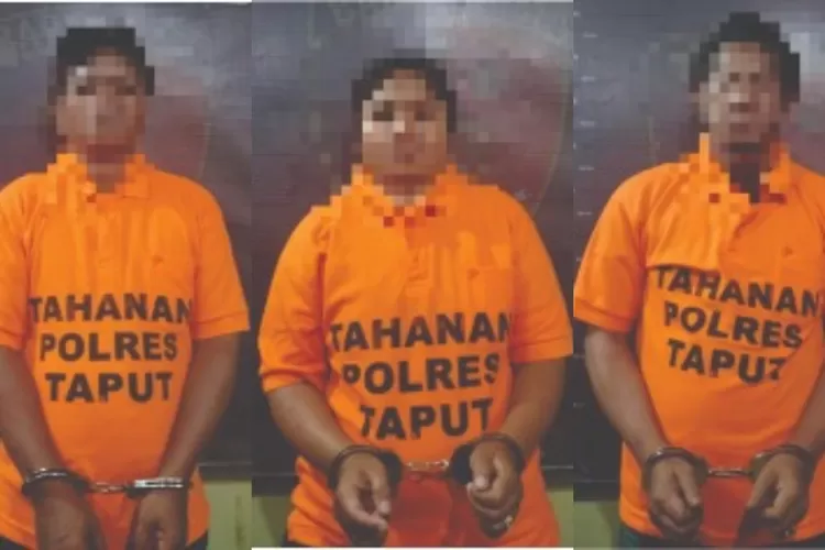 Tiga pelaku pengeroyokan dan pengerusakan satu unit mobil di Pahae Jae setelah ditetapkan tersangka selanjutnya dilakukan penahanan. (Realitasonline.id/ AS)