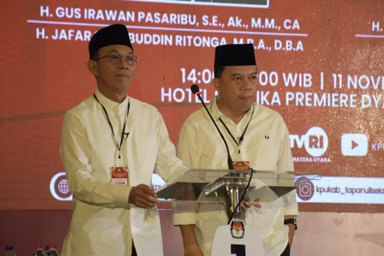Ketenangan Paslon nomor urut 1 Gus Irawan - Jafar Syahbuddin (BAGUS1) saat Debat publik II,