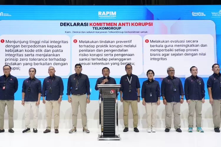 TelkomGroup konsisten mengimplementasikan standar ISO 37001:2016, menerapkan Panduan Pencegahan Korupsi, dan praktik keberlanjutan pada pilar Governance