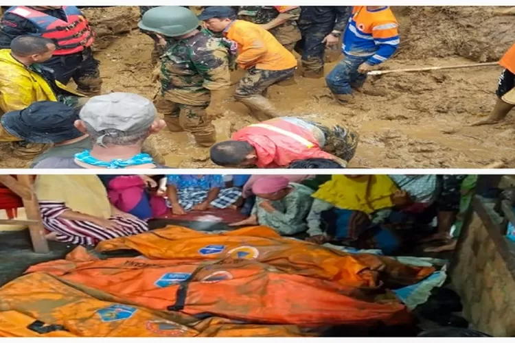 Proses pencarian korban, namun satu keluarga ditemukan sudah meninggal, Sabtu (23/11/2024)  (Realitaonline.id /SS)