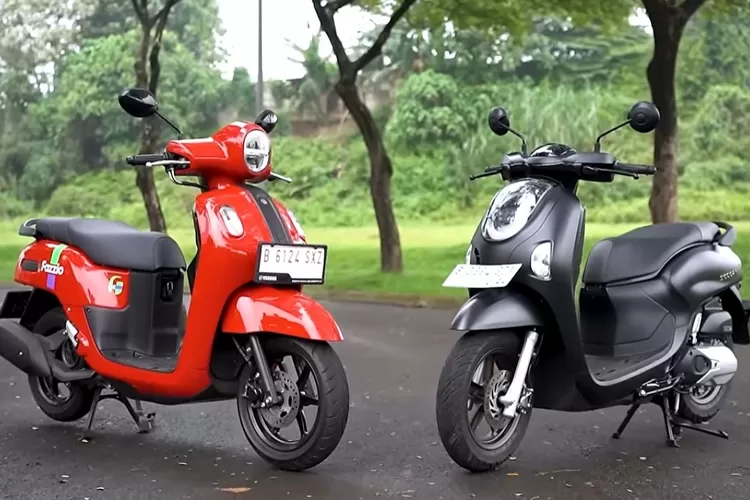 Honda Scoopy 2025 dan Yamaha Fazzio 2025 (Tangkapan Layar YouTube Otomotif TV)