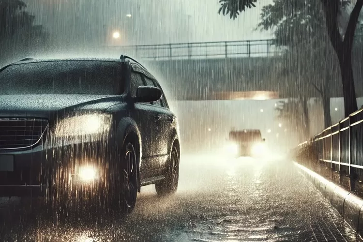 tips aman mengemudi saat hujan deras selama libur Natal dan Tahun Baru (Nataru)