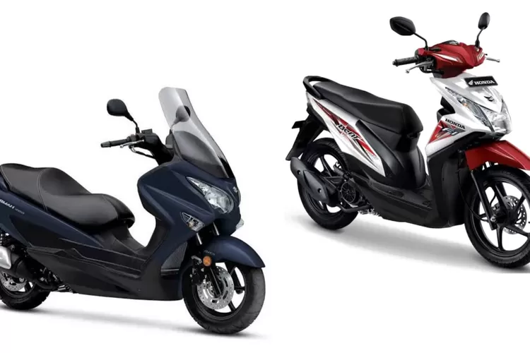 Suzuki Burgman 200 vs Honda BeAT eSP Realitasonline.id/Suzuki.co.id/Astra-honda.com