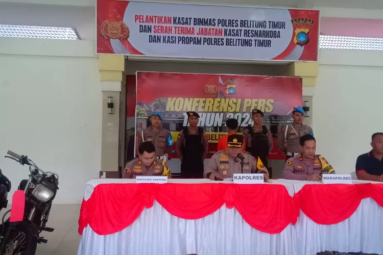 Polres Belitung Timur Berhasil Mengungkapkan Kasus Pencurian Motor Di Wilayah Kecamatan Gantung