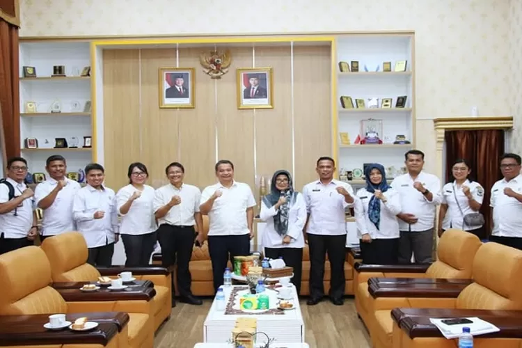 Wali Kota Siantar dr Susanti saat menyambut Kunker Kalan BPK RI Sumut  (Realitasonline.id/RH)