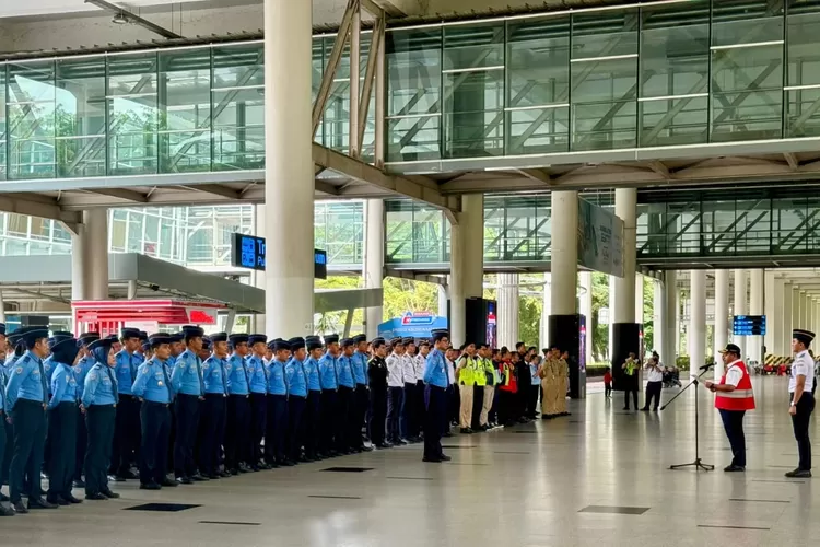 Apel Kesiapan Posko Nataru, Bandara Internadional Kualanamu diramaikan hadirnya Maskapai Pelita Air.