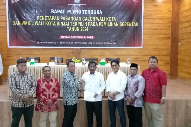 Amir Hamzah - Hasanul Jihadi ditetapkan sebagai pemenang pada pemilihan Wali Kota dan Wakil Wali Kota Binjai periode 2024-2029.