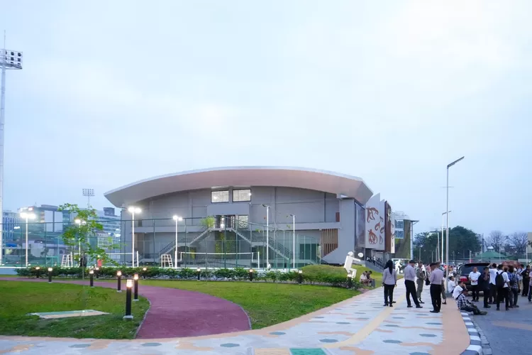 Bobby Nasution Grand Launching Urban Community Park Kebun Bunga yang diharapkan lahirkan atlet unggul, Rabu (5/2/2025).