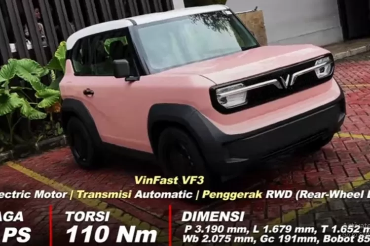 VinFast VF3 adalah SUV listrik berukuran kompak yang dirancang dengan desain mewah namun ditawarkan dengan harga terjangkau. (Tangkapan Layar YouTube  AutonetMagz)