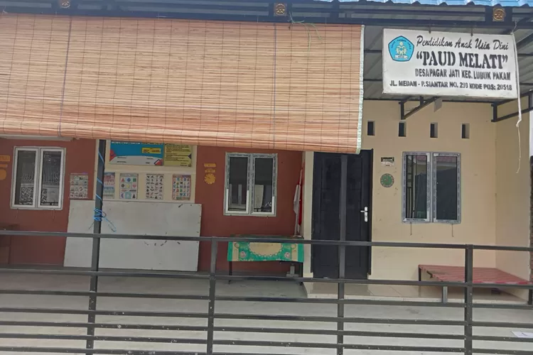 Bangunan PAUD Melati Desa Pagar Jati yang mengunakan 2 unit bangunan perumahan Pakam Asri