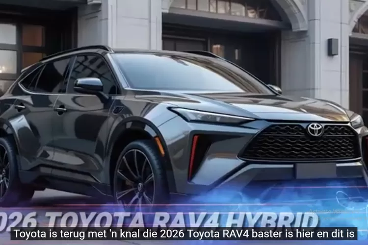 Toyota RAV4 Hybrid 2026 diharapkan hadir dengan desain ulang yang signifikan, menampilkan tampilan lebih berani dan kotak (Tangkapan Layar YouTube  NewAutomotiveTime)