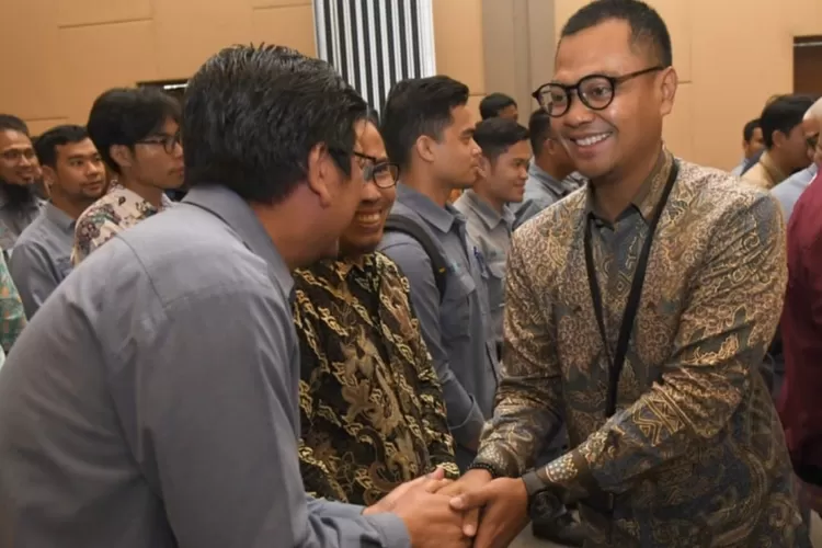 Dirut INALUM Ilhamsyah Mahendra saat halal bihalal dengan karyawan dan jajaran direksi PT Inalum