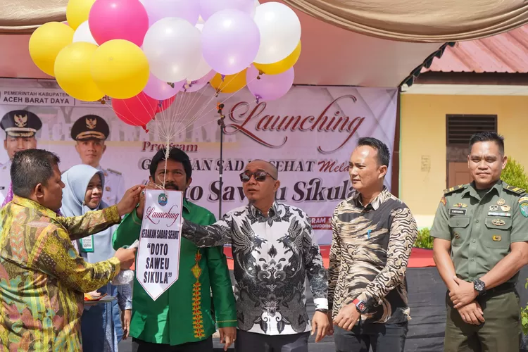 Launching program Brilian Bupati Abdya Safaruddin, Doto Sawe Sikula di SMP Negeri 1 Manggeng