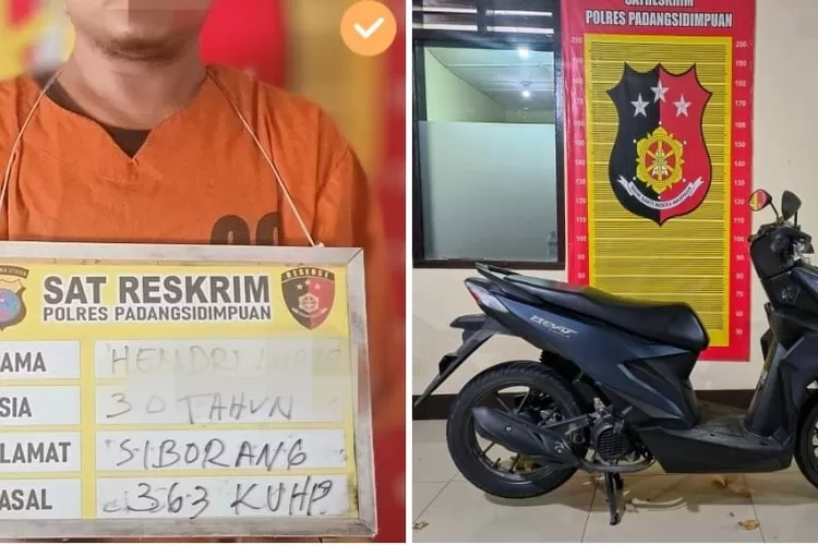 Pelaku Curanmor yang ditangkap personil Tim Opsnal Resmob Polres Padangsidimpuan. (Realitasonline.id - RI)
