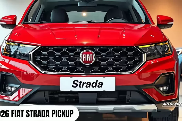 Fiat akhirnya mengonfirmasi kehadiran Fiat Strada Pickup 2026, dengan varian tertinggi yang mengusung unsur mewah dan performa tinggi. (Tangkapan Layar YouTube AutoCarTv)