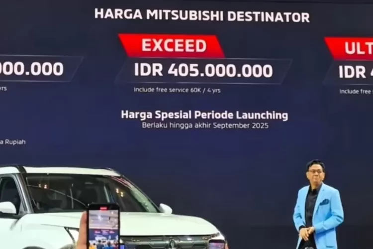 harga resmi Mitsubishi Destinator 2025 di Indonesia (Tangkapan Layar YouTube A4 Automotive)