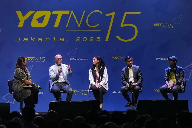 Arief Kurnia Risdianto selaku Direktur Manajemen Risiko PGN di hadapan anak-anak muda saat berlangsungnya Young On Top National Conference (YOTC) ke-15 di Balai Kartini, Jakarta beberapa waktu lalu.