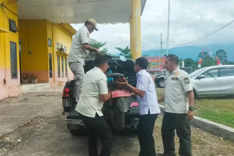 Aset kendaraan roda dua yang ditarik, dan diserahkan ke Inspektorat Padanglawas. (Realitasonline.id - SS)